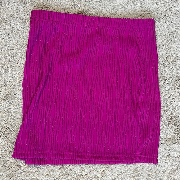 Womens Mini Skirt size S Pink Neon Party Clubbing 80s Disco Rave Short Punk - Picture 2 of 5